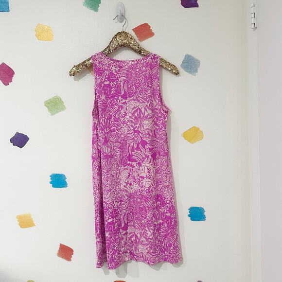 S Lilly Pulitzer Purple Lela Henley Sleevless Cotton Dress - Picture 5 of 6